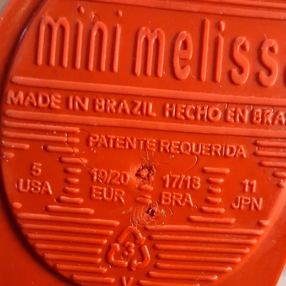 Mini Melissa Mickey and Minnie Mouse Red Jelly Mary Jane Shoes Size 5